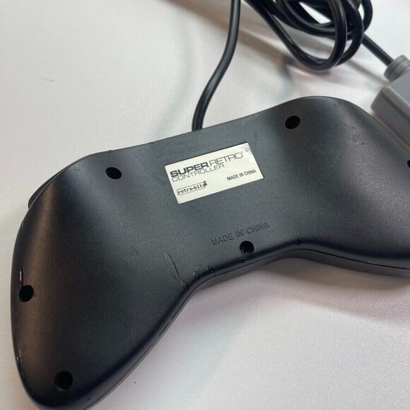 Lot of 2 Retro-bit SNES Super Nintendo Controller - Black Multi‎ Color Buttons - Picture 4 of 5